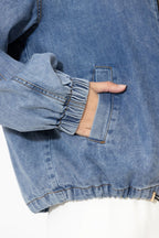 Mid Denim Athleisure Jacket