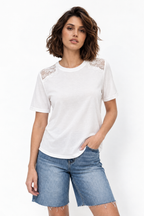 White Modal Lace T-Shirt