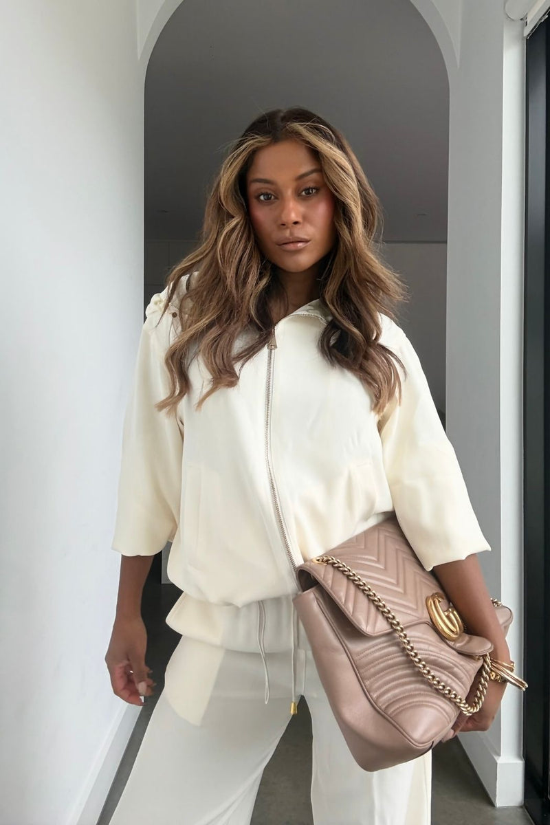 Ivory Drape Sport Jacket