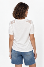White Modal Lace T-Shirt