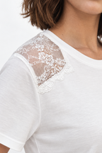 White Modal Lace T-Shirt