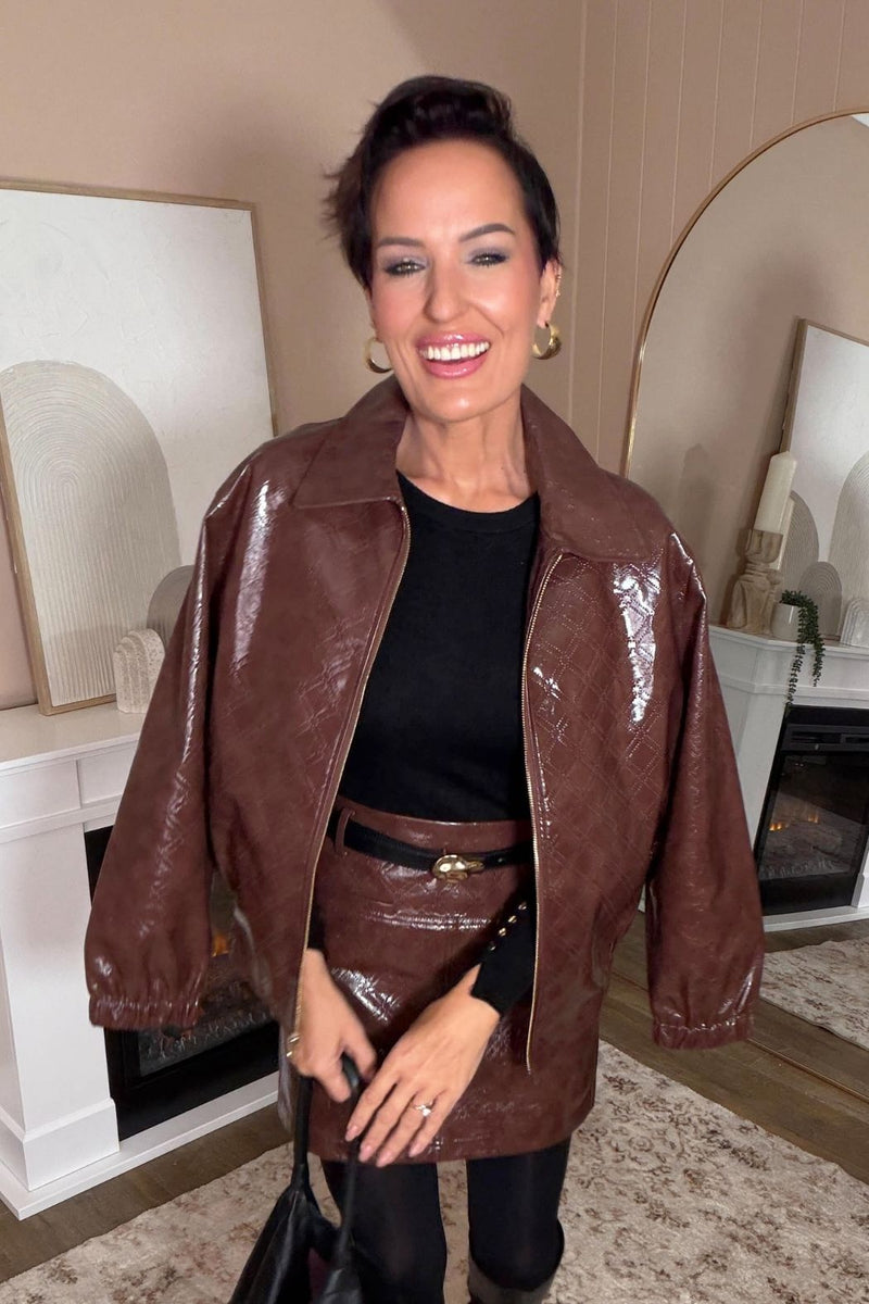 Chocolate Bomber Jacket
