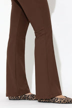 Chocolate Ponte Pintuck Miracle Flare Pant