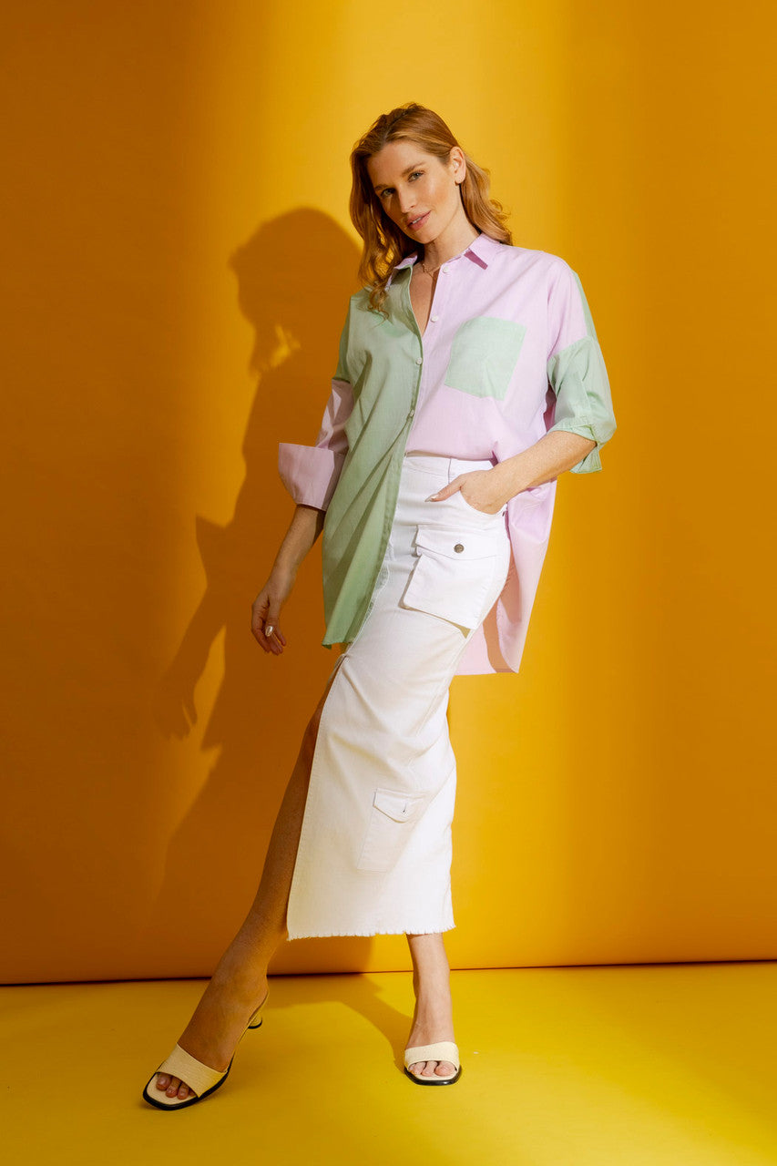 Pink/Green Two Tone Shirt