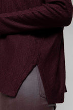 Plum Diamond Crew Neck Jumper