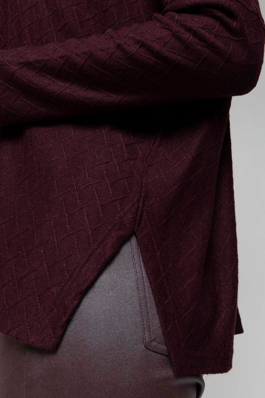 Plum Diamond Crew Neck Jumper