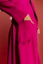 Fuchsia Euro Trench Coat