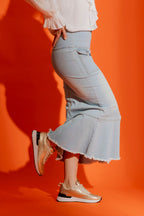 Light Denim High Waist Skirt