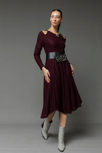 Plum Bella Keyhole Dress