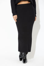 Black Back Split Rib Skirt
