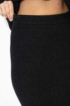 Black Back Split Rib Skirt