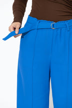 Blue Euro Pintuck Pant