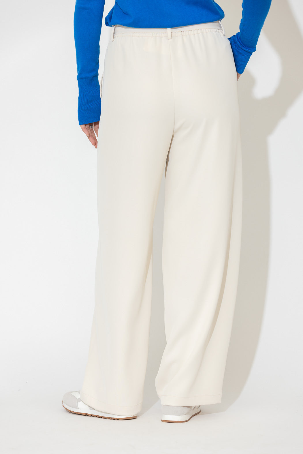 Beige Euro Pintuck Pant