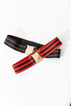 Red Stripe Elasticated Belt