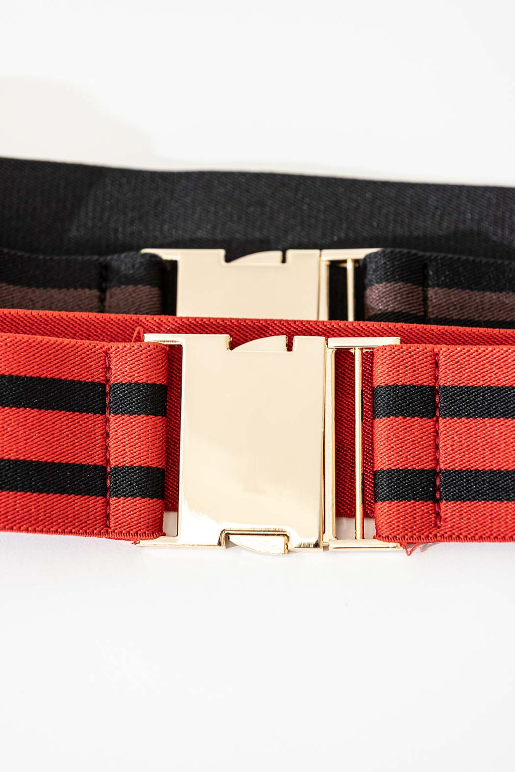 Red Stripe Elasticated Belt