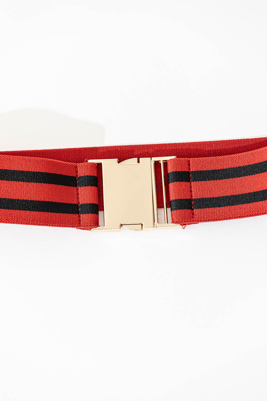 Red Stripe Elasticated Belt