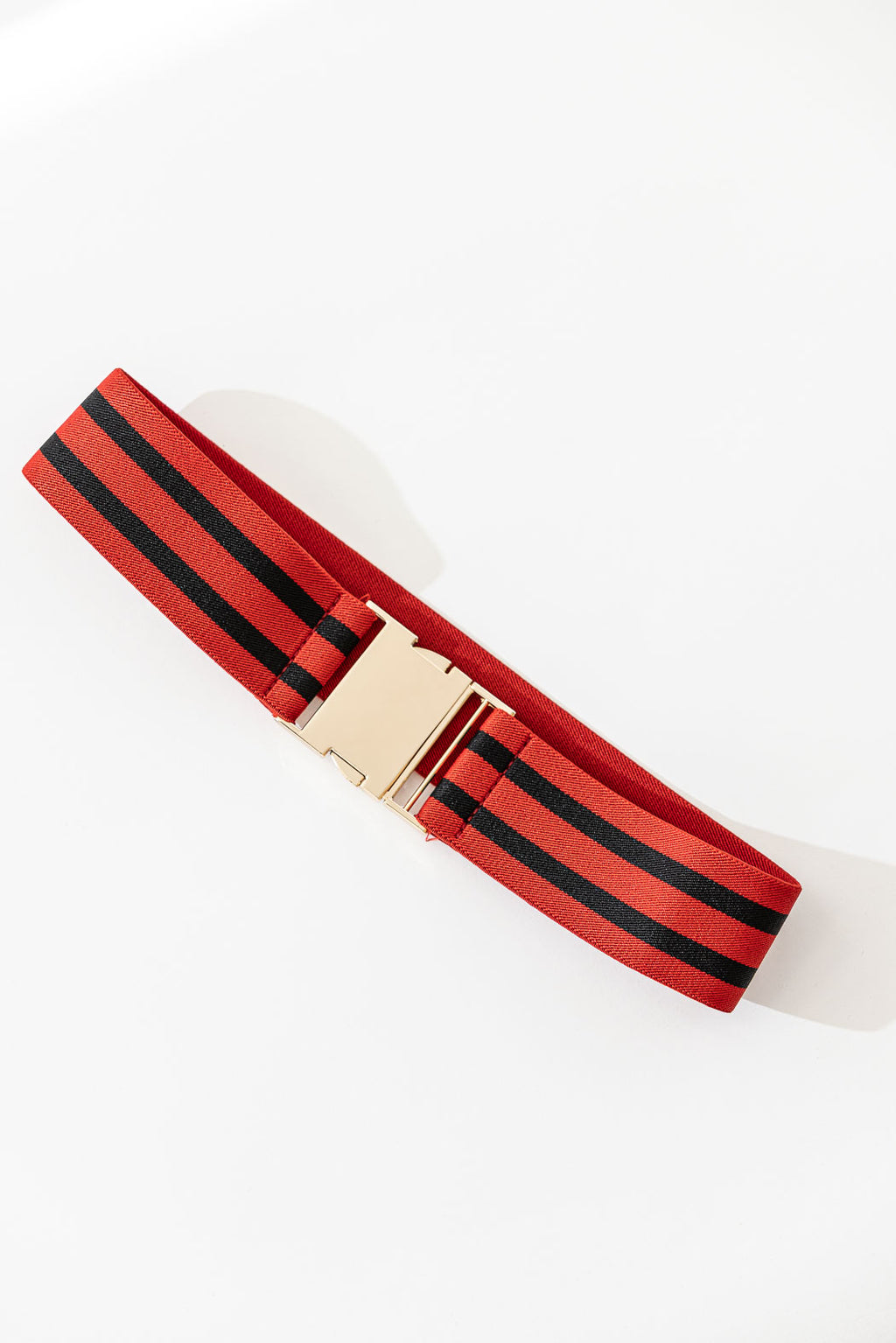 Red Stripe Elasticated Belt