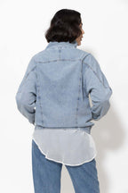 Light Denim Bomber Jacket
