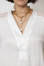 White Glow Lace Blogger Shirt