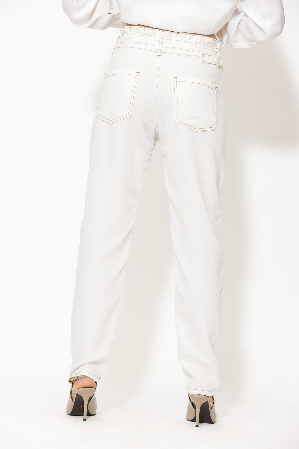 White Denim Paperbag Jean