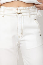 White Denim Paperbag Jean