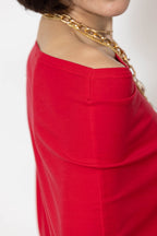 Crimson Tencel Drape Top