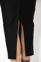 Black Stretch Stud Skirt