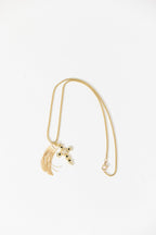 Gold Cross Tassel Necklace
