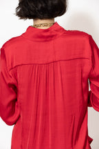 Red Glow Cargo Blogger Shirt