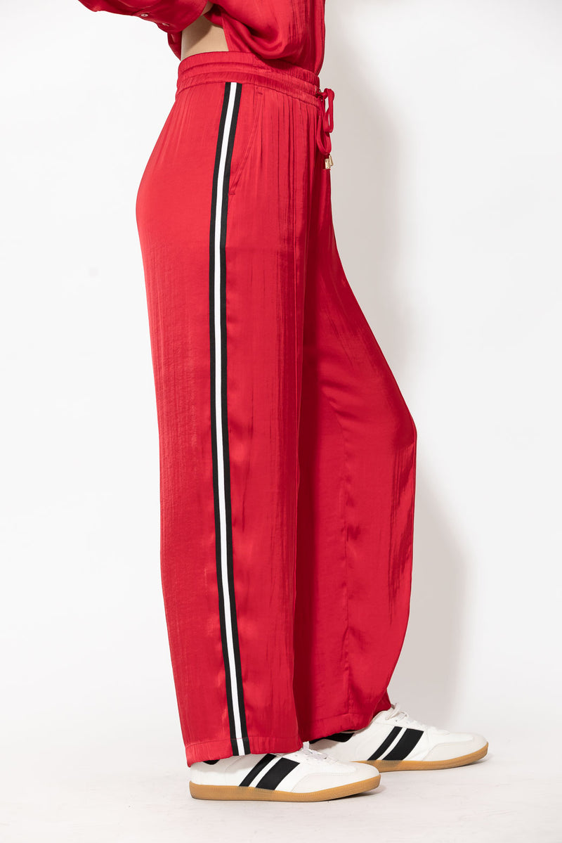 Red Glow Pintuck Drawstring Pant