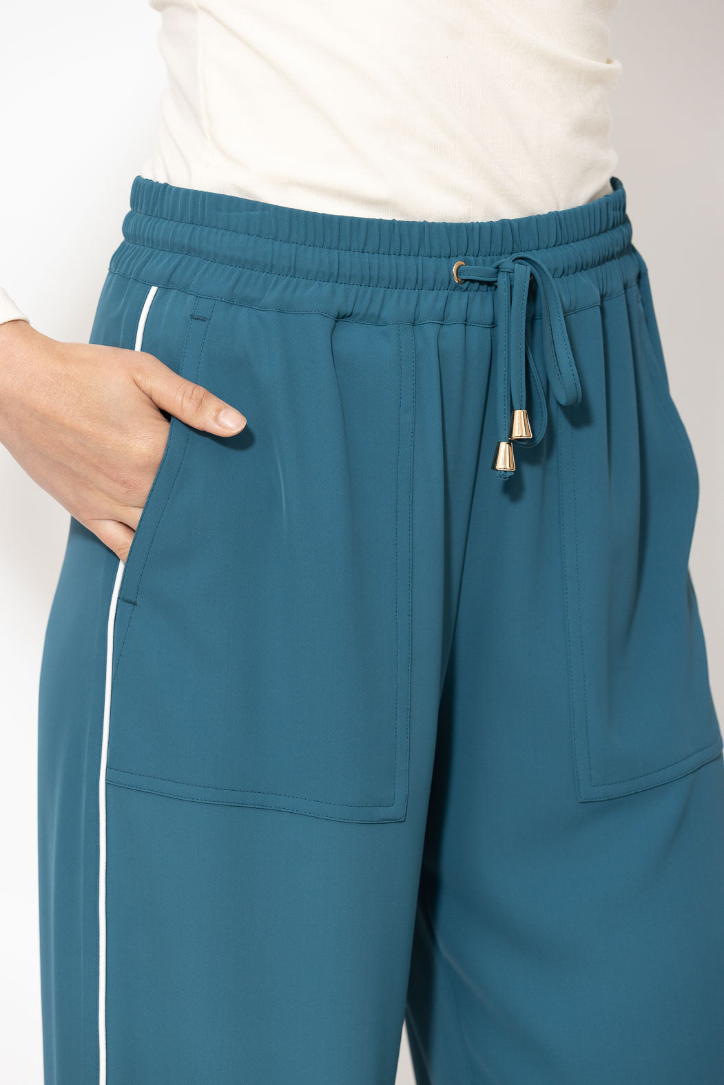 Teal Euro Sport Drawstring Pant
