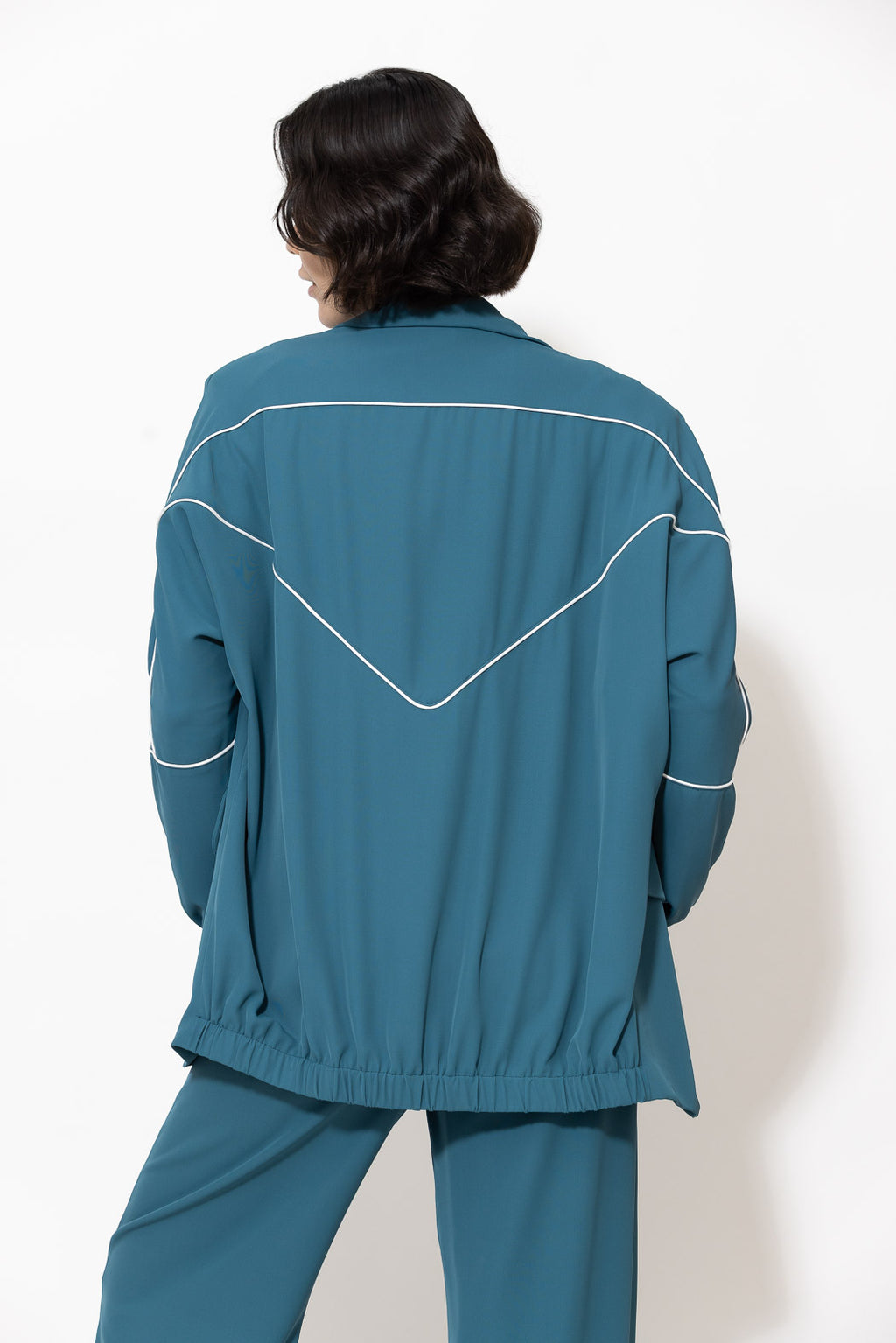 Teal Euro Action Back Blazer