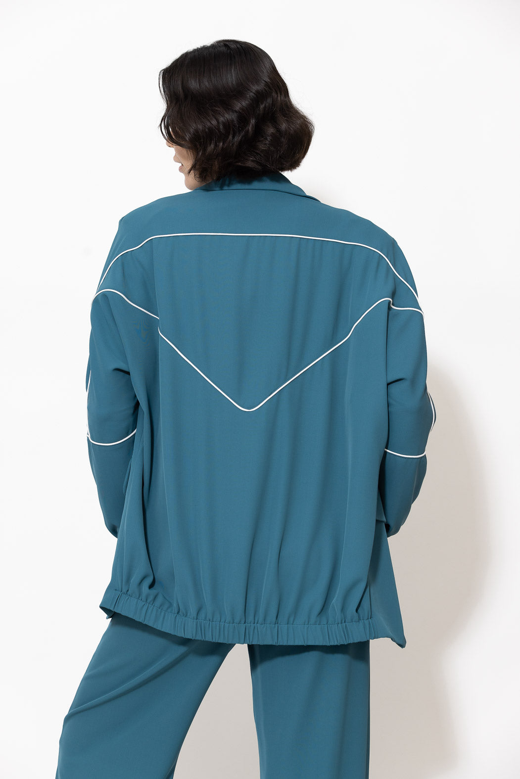 Teal Euro Action Back Blazer