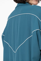 Teal Euro Action Back Blazer