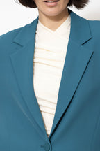 Teal Euro Action Back Blazer