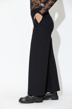 Black Ponte Tailored Culotte
