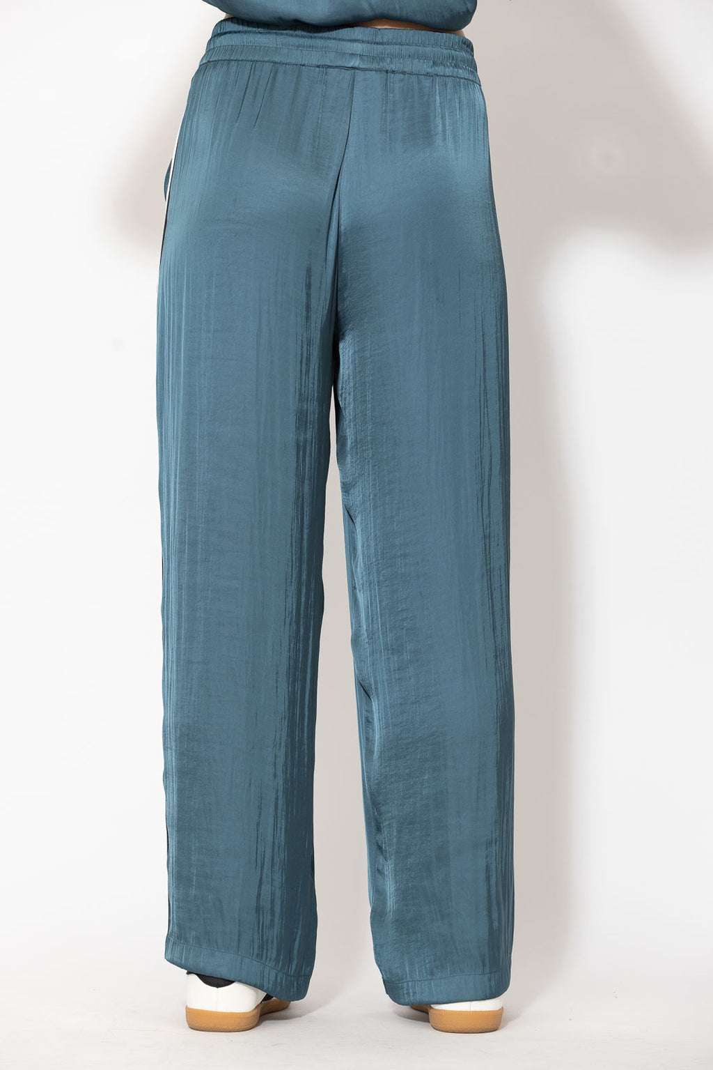 Teal Glow Pintuck Drawstring Pant