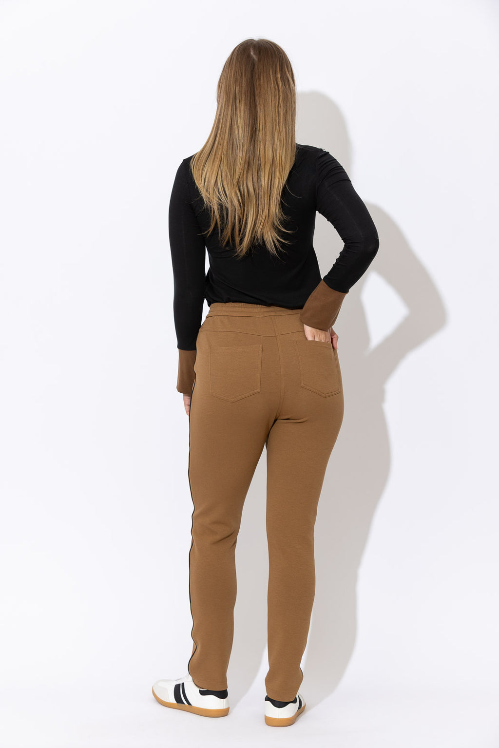 Tan Scuba Piped Cargo Pant