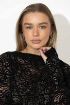 Black Lace Milan Top