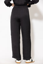 Black Glow Pintuck Drawstring Pant
