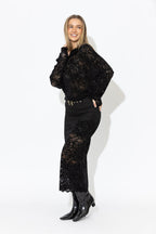 Black Lace Milan Top