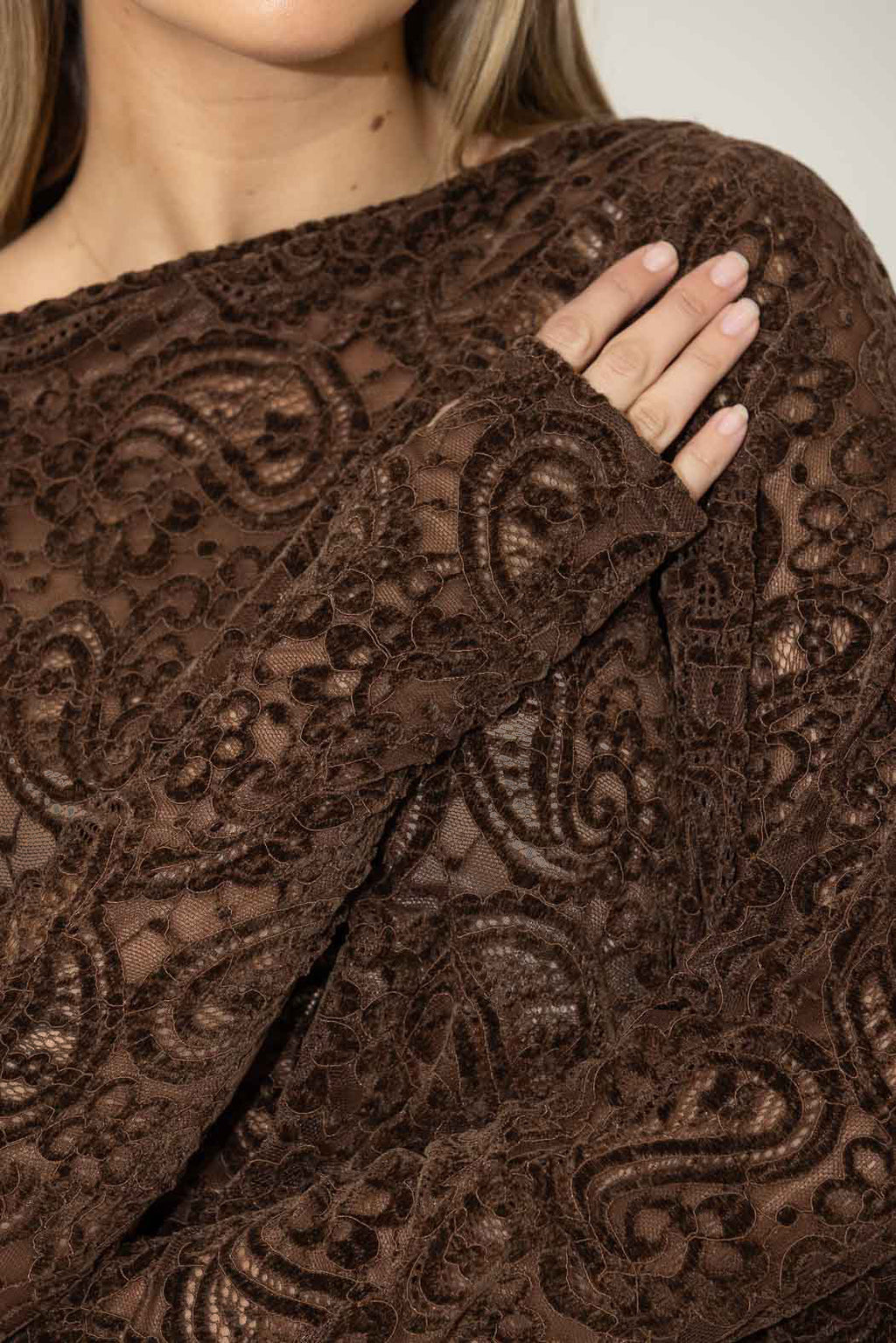 Chocolate Lace Milan Top