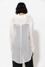 White Viscose Oversized Blogger Shirt