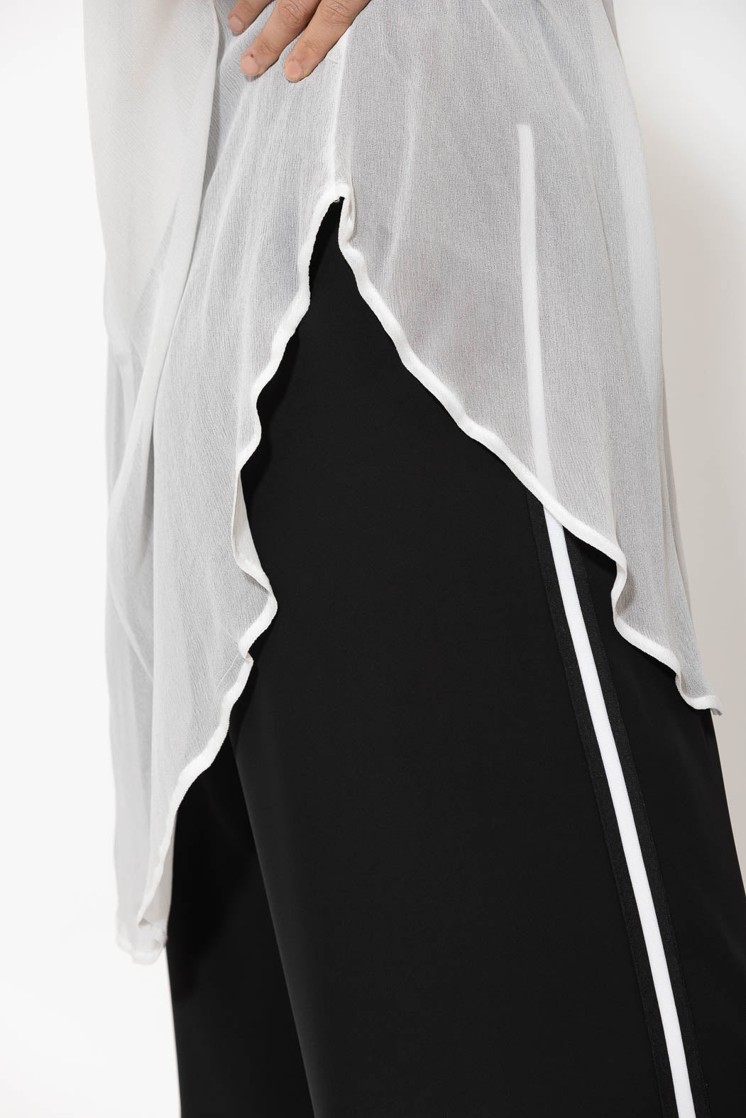 White Viscose Oversized Blogger Shirt