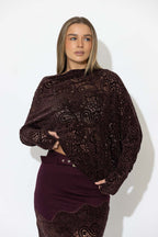 Burgundy Lace Milan Top