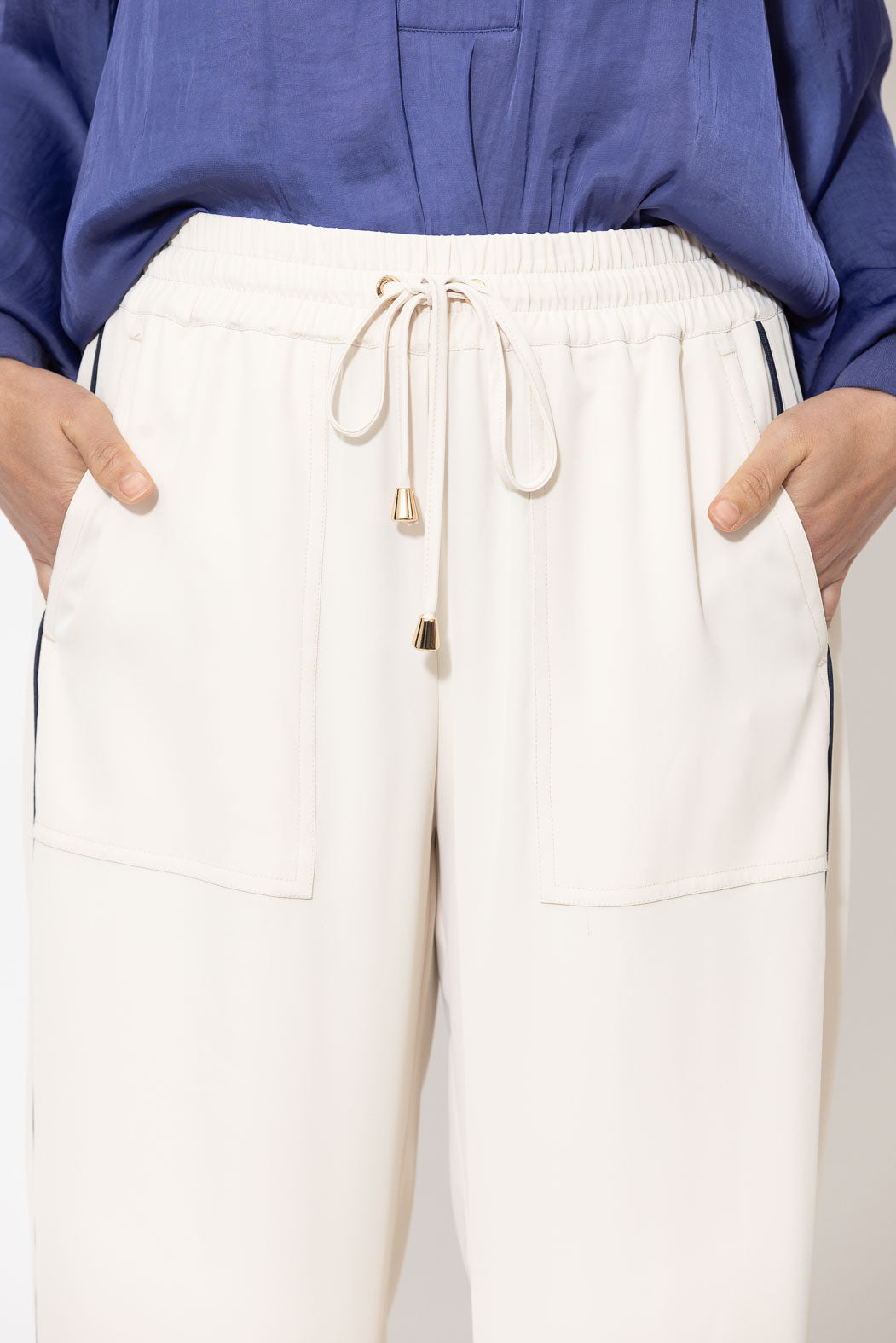 Ivory Euro Sport Drawstring Pant
