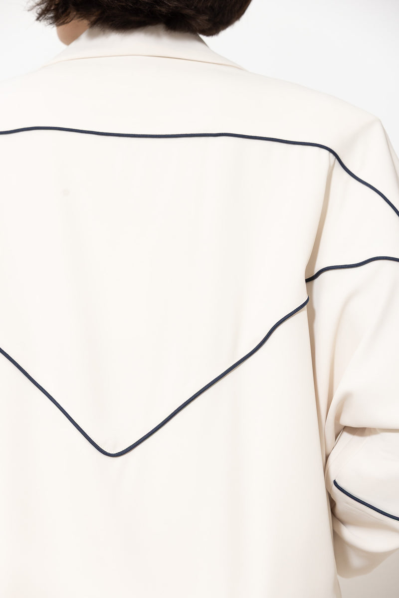 Ivory Euro Action Back Blazer