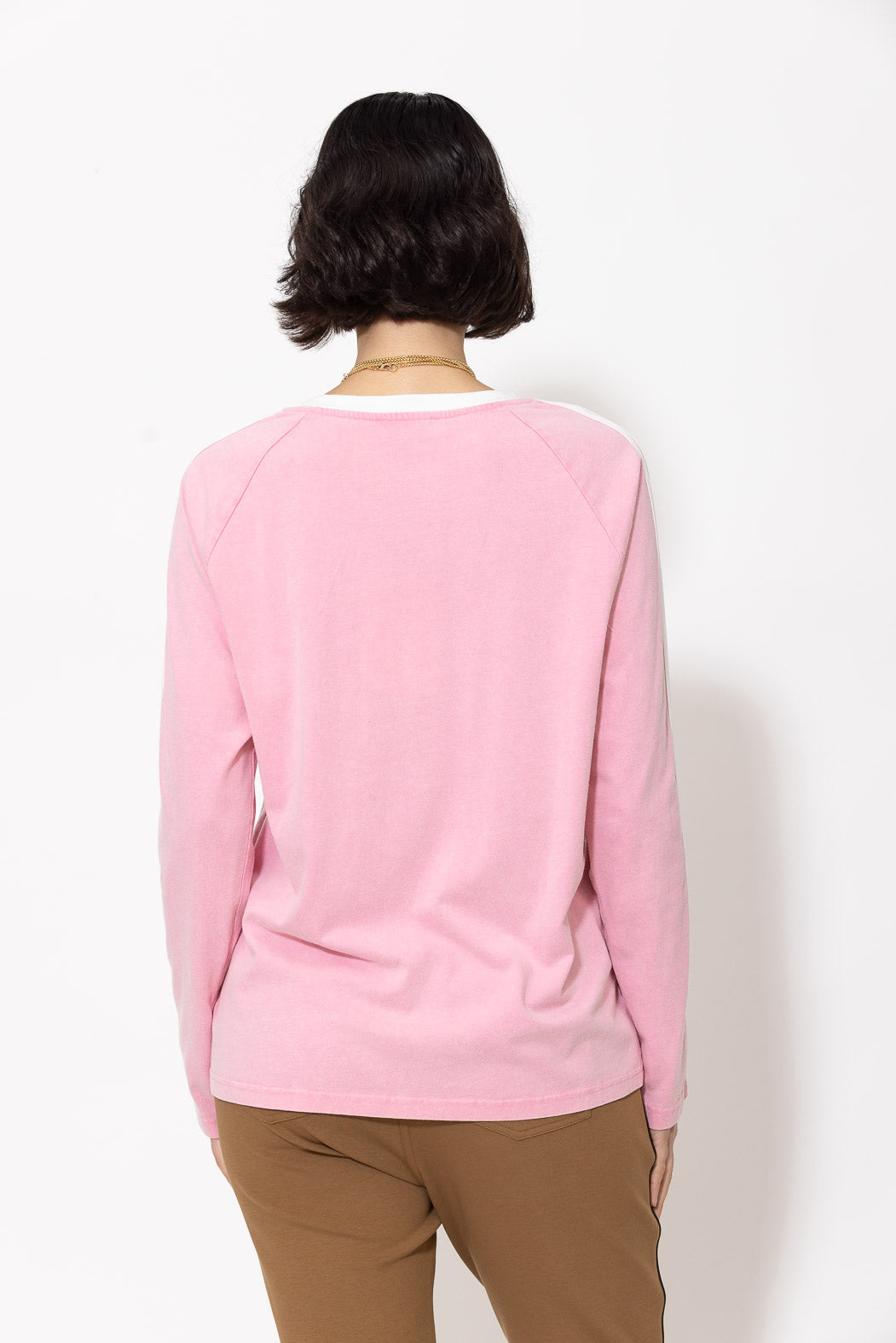 Pink Washed Cotton Rugby Top