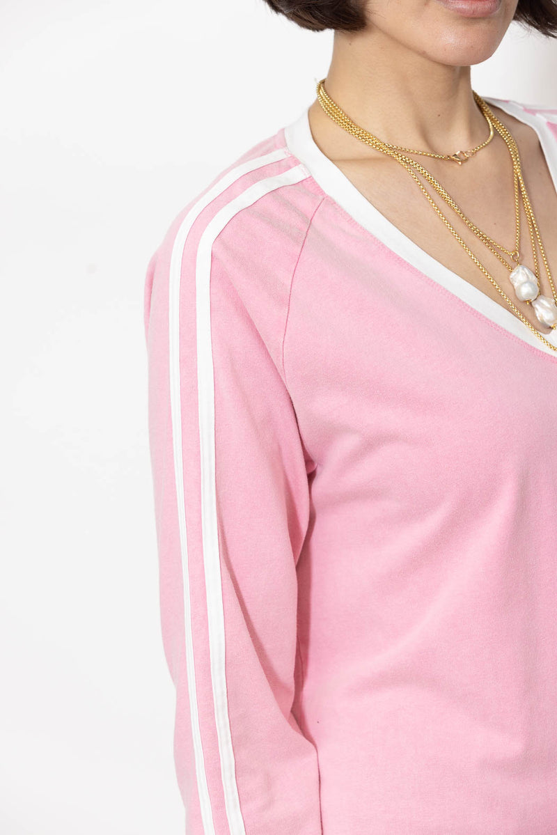 Pink Washed Cotton Rugby Top