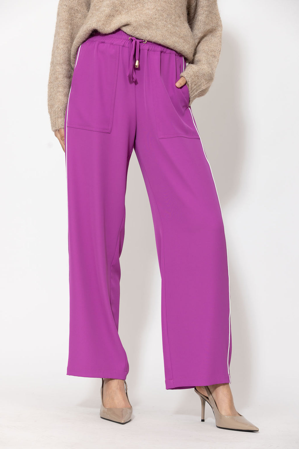 Fuchsia Euro Sport Drawstring Pant